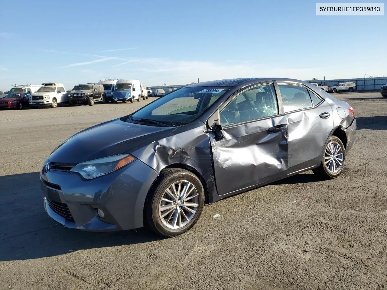 2015 Toyota Corolla L VIN: 5YFBURHE1FP359843 Lot: 77558054