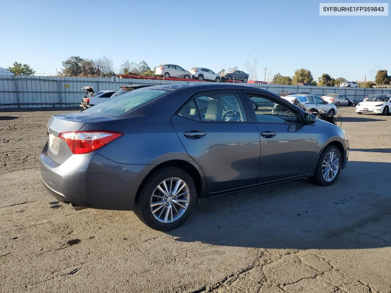 2015 Toyota Corolla L VIN: 5YFBURHE1FP359843 Lot: 77558054