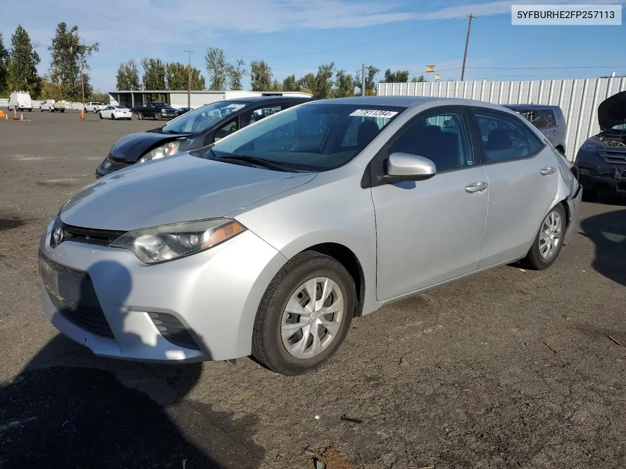 2015 Toyota Corolla L VIN: 5YFBURHE2FP257113 Lot: 77811284