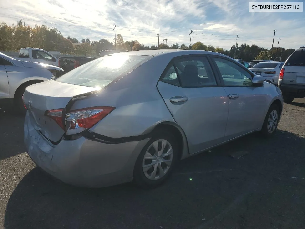 2015 Toyota Corolla L VIN: 5YFBURHE2FP257113 Lot: 77811284