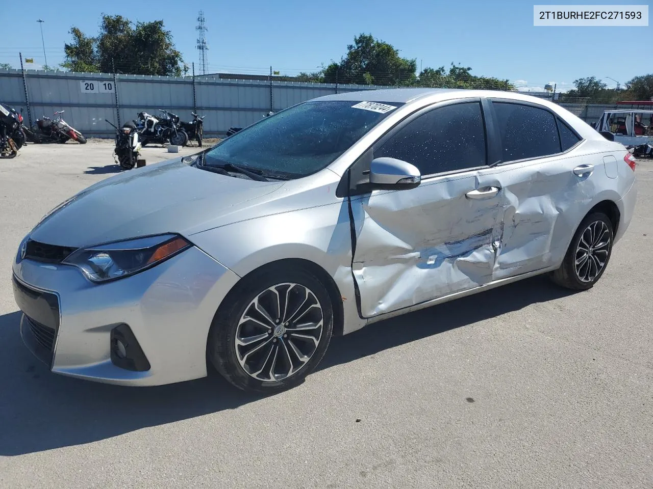 2015 Toyota Corolla L VIN: 2T1BURHE2FC271593 Lot: 77870244