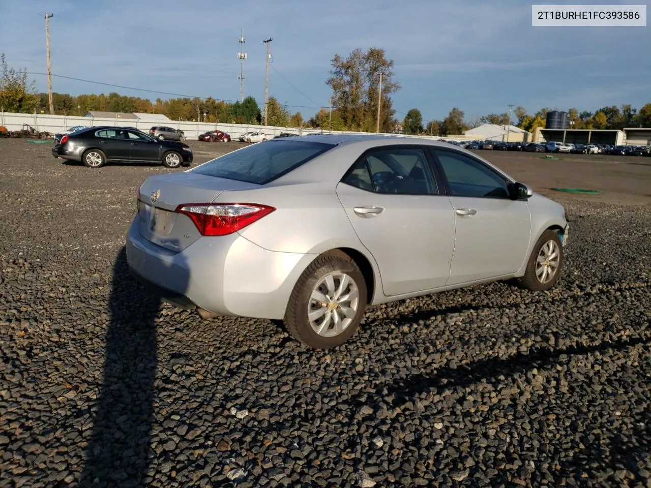 2015 Toyota Corolla L VIN: 2T1BURHE1FC393586 Lot: 78007934