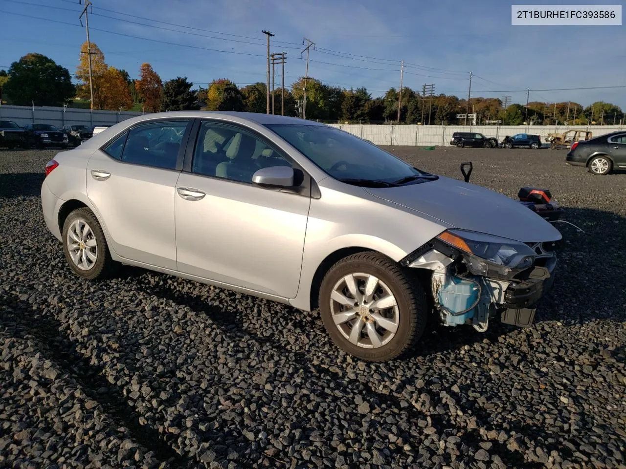 2015 Toyota Corolla L VIN: 2T1BURHE1FC393586 Lot: 78007934