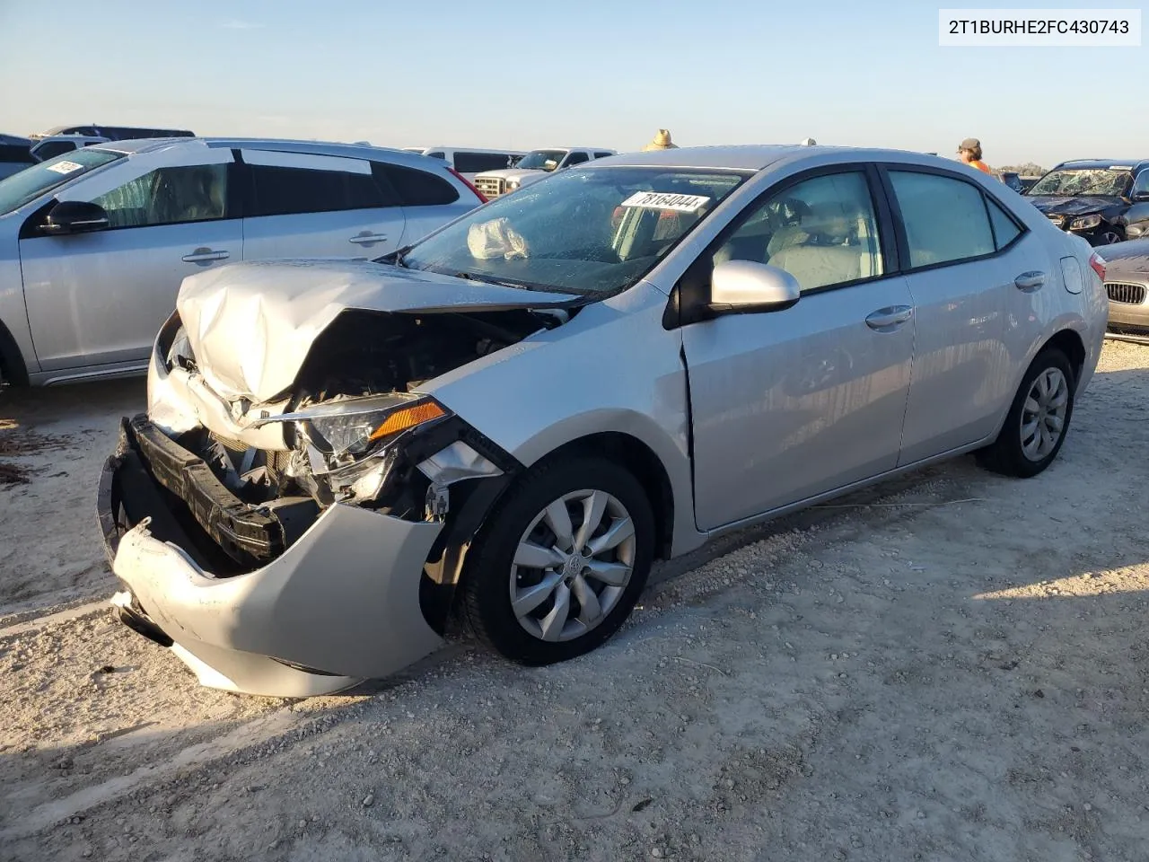 2015 Toyota Corolla L VIN: 2T1BURHE2FC430743 Lot: 78164044