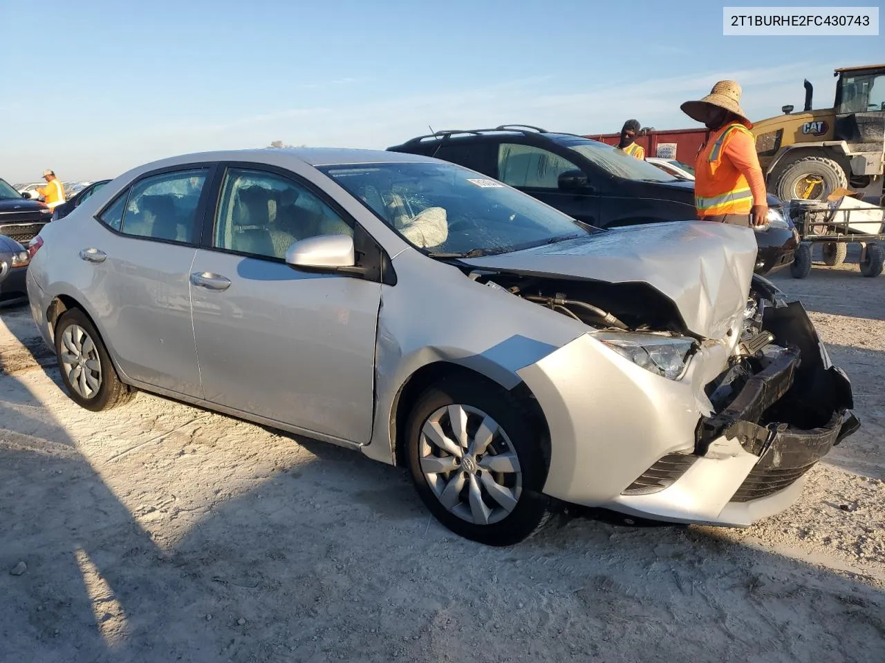 2015 Toyota Corolla L VIN: 2T1BURHE2FC430743 Lot: 78164044