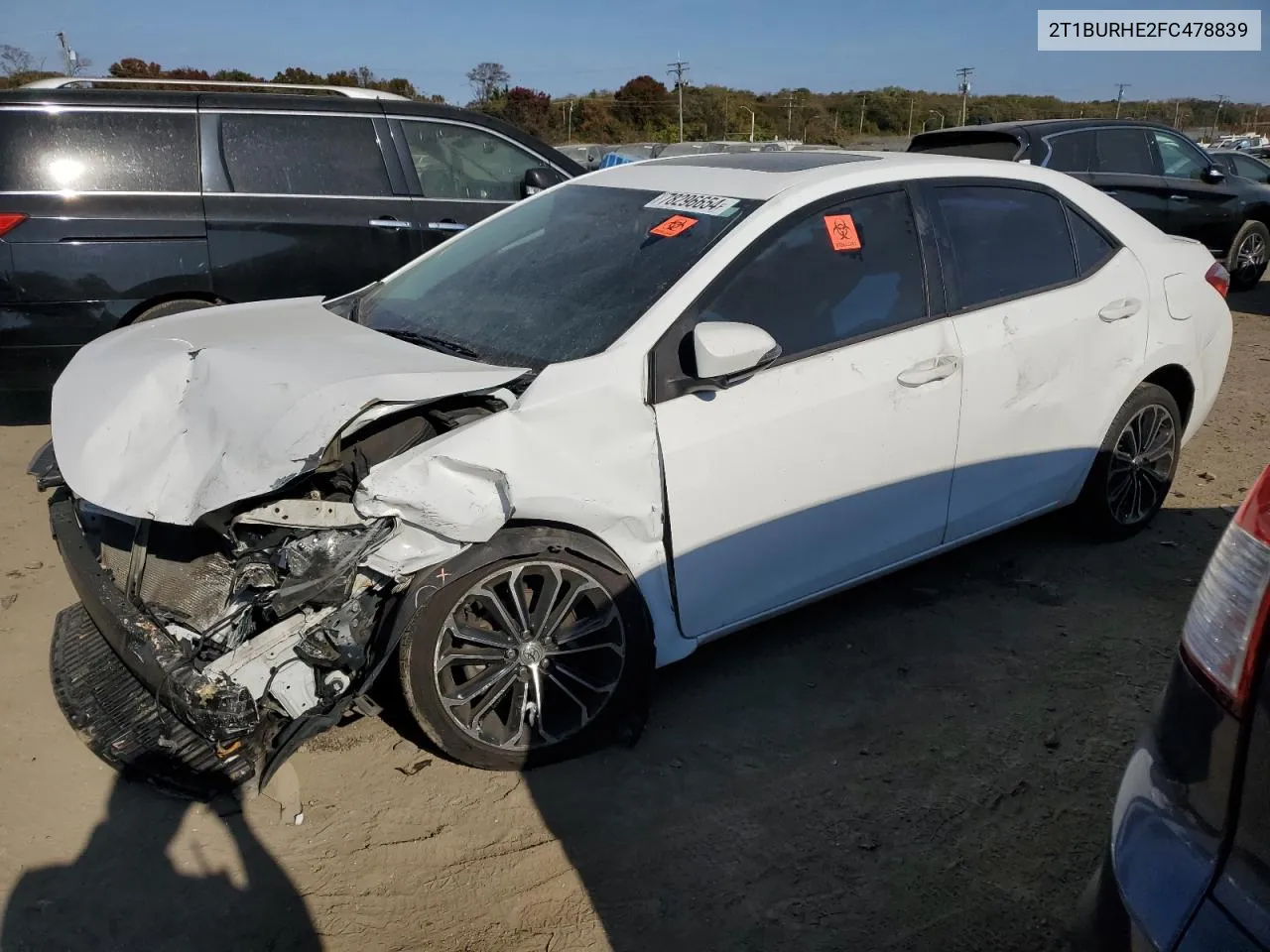 2015 Toyota Corolla L VIN: 2T1BURHE2FC478839 Lot: 78296654