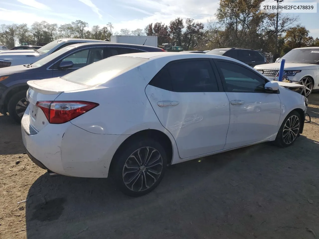 2015 Toyota Corolla L VIN: 2T1BURHE2FC478839 Lot: 78296654