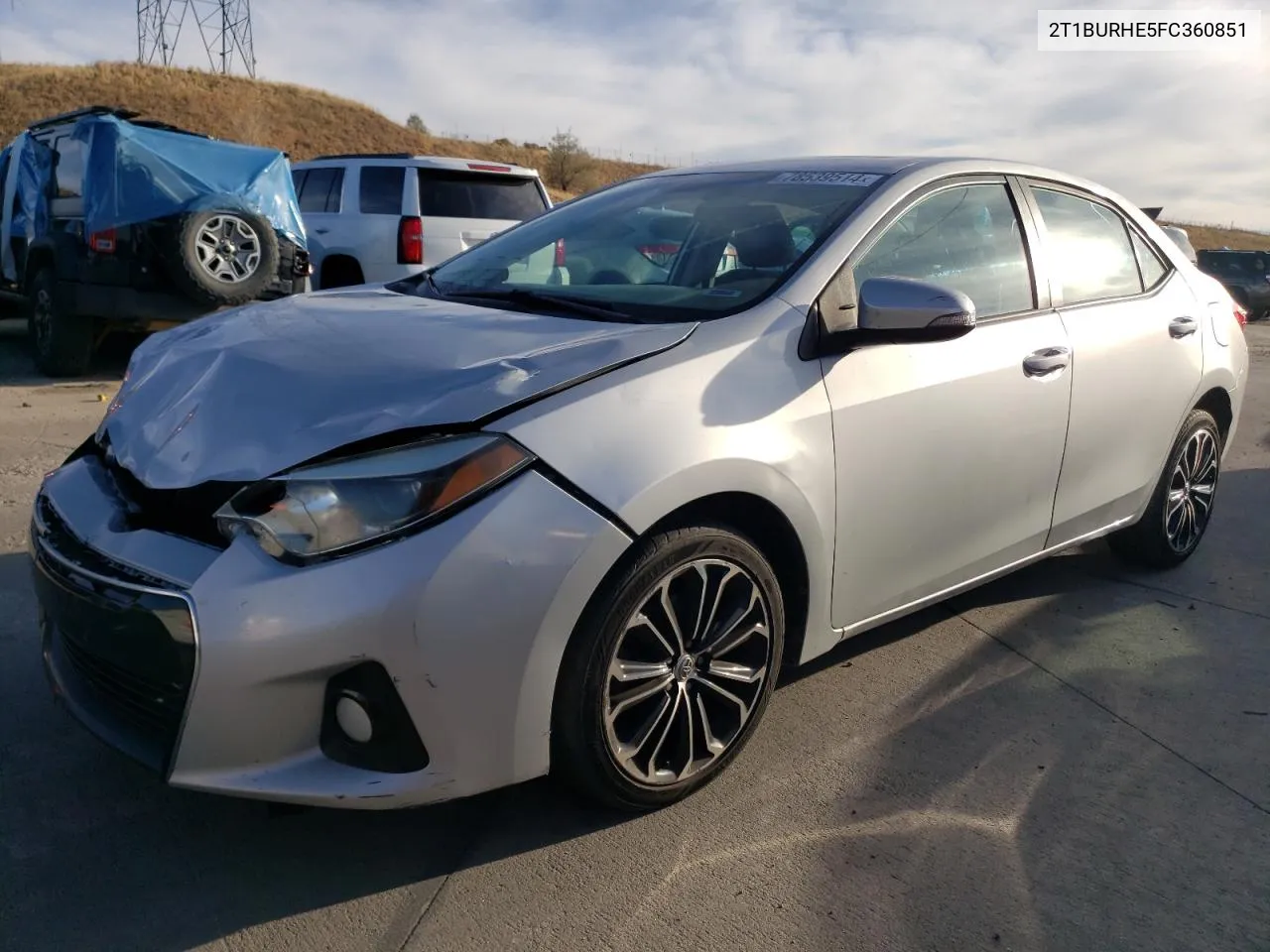 2015 Toyota Corolla L VIN: 2T1BURHE5FC360851 Lot: 78539514