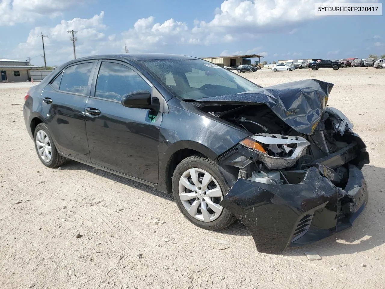 2015 Toyota Corolla L VIN: 5YFBURHE9FP320417 Lot: 78587384