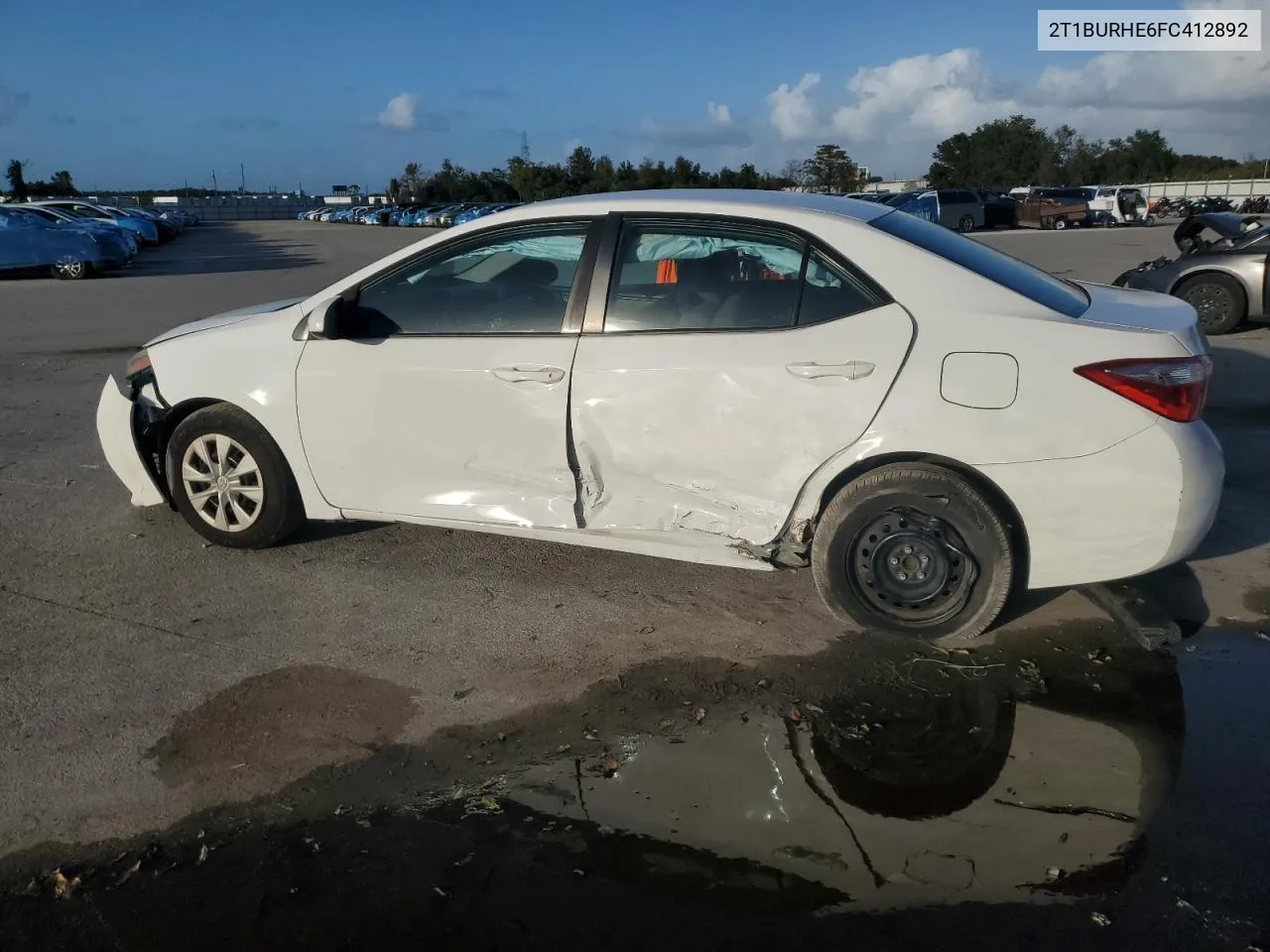 2015 Toyota Corolla L VIN: 2T1BURHE6FC412892 Lot: 78662054