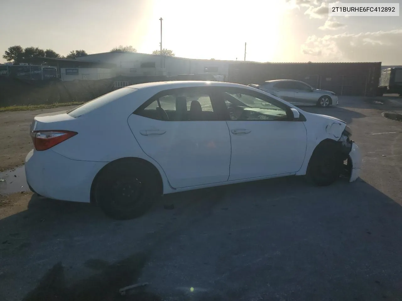 2015 Toyota Corolla L VIN: 2T1BURHE6FC412892 Lot: 78662054