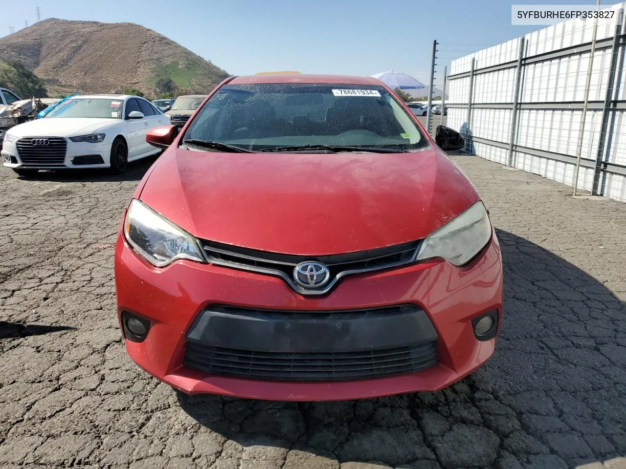 2015 Toyota Corolla L VIN: 5YFBURHE6FP353827 Lot: 78681934