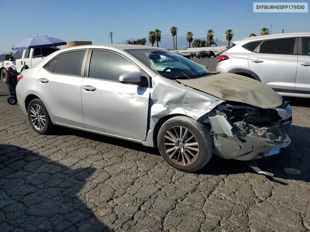 2015 Toyota Corolla L VIN: 5YFBURHE0FP179530 Lot: 78689964