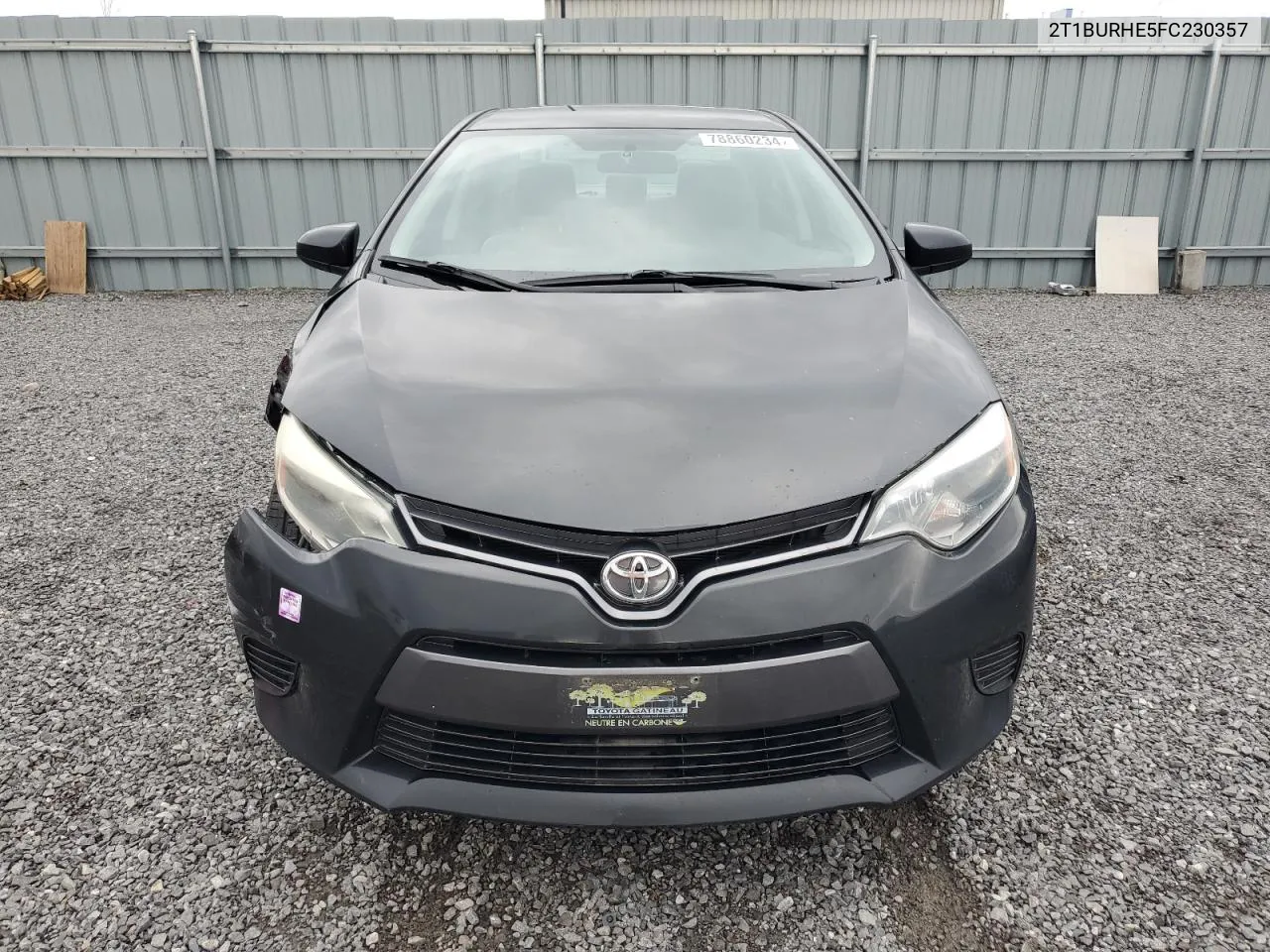 2015 Toyota Corolla L VIN: 2T1BURHE5FC230357 Lot: 78860234