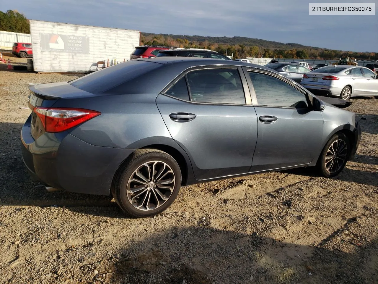 2015 Toyota Corolla L VIN: 2T1BURHE3FC350075 Lot: 78913924