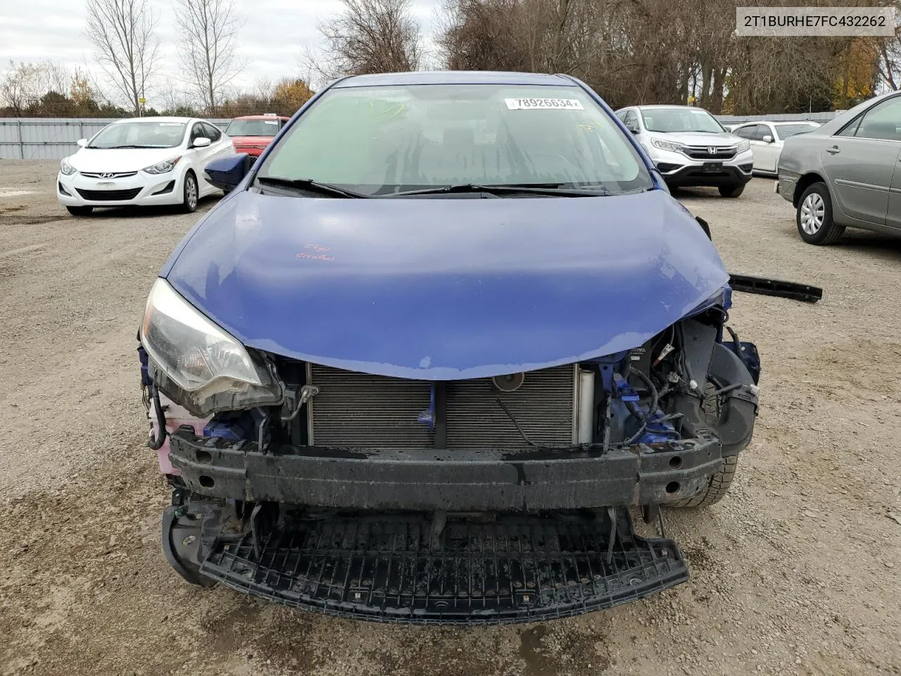 2015 Toyota Corolla L VIN: 2T1BURHE7FC432262 Lot: 78926634