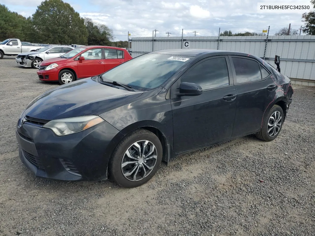 2015 Toyota Corolla L VIN: 2T1BURHE5FC342530 Lot: 79028234