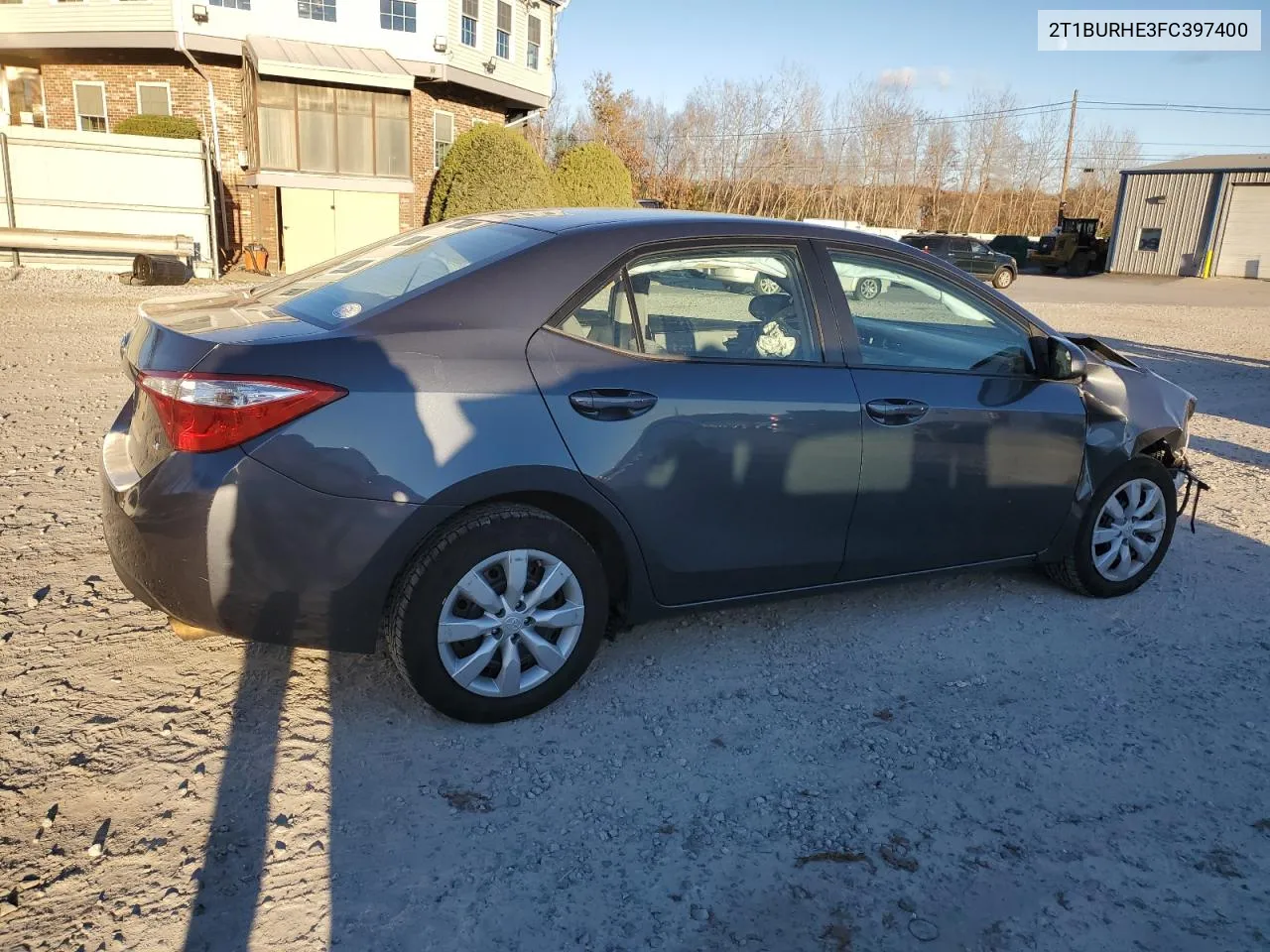 2015 Toyota Corolla L VIN: 2T1BURHE3FC397400 Lot: 79173264