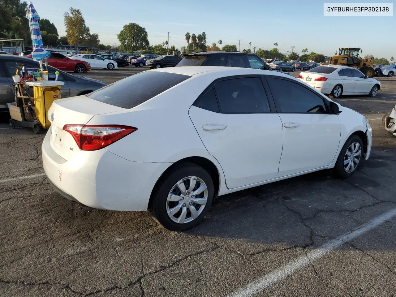 2015 Toyota Corolla L VIN: 5YFBURHE3FP302138 Lot: 79541174