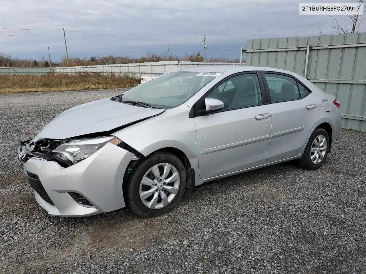 2015 Toyota Corolla L VIN: 2T1BURHE8FC270917 Lot: 79860984