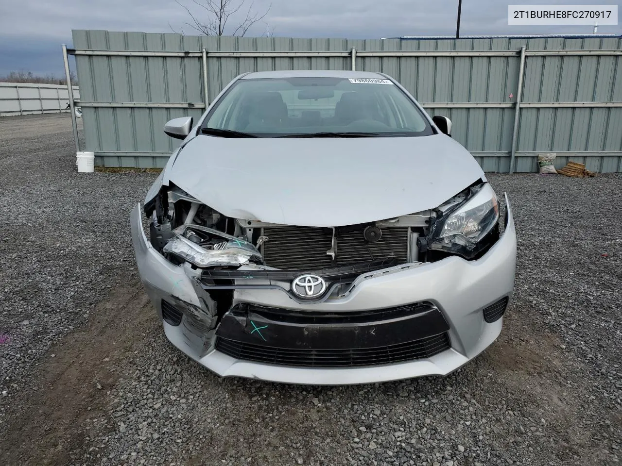 2015 Toyota Corolla L VIN: 2T1BURHE8FC270917 Lot: 79860984