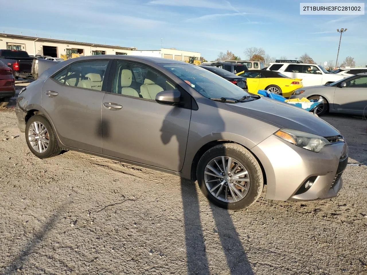 2015 Toyota Corolla L VIN: 2T1BURHE3FC281002 Lot: 79992104