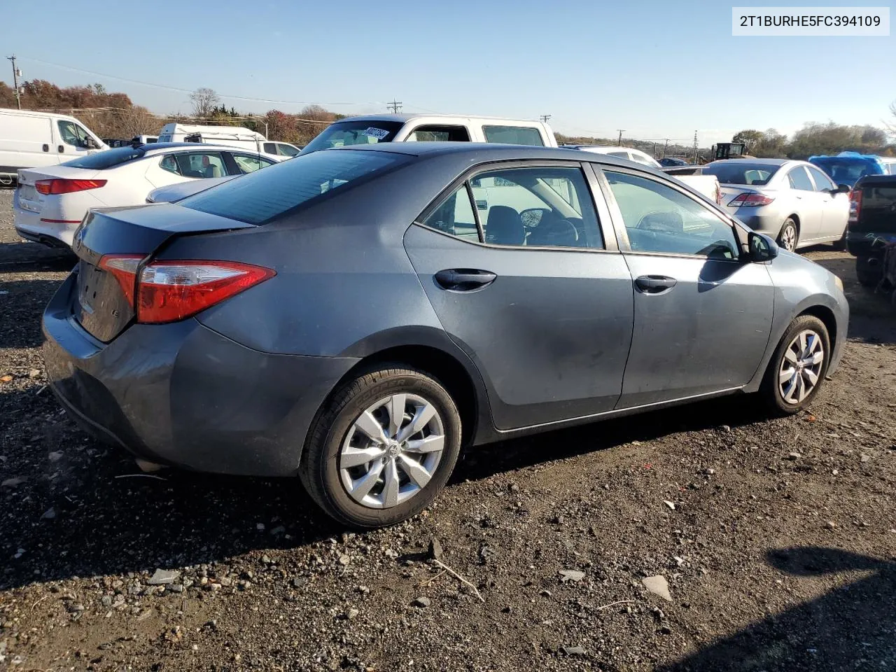 2015 Toyota Corolla L VIN: 2T1BURHE5FC394109 Lot: 80126984