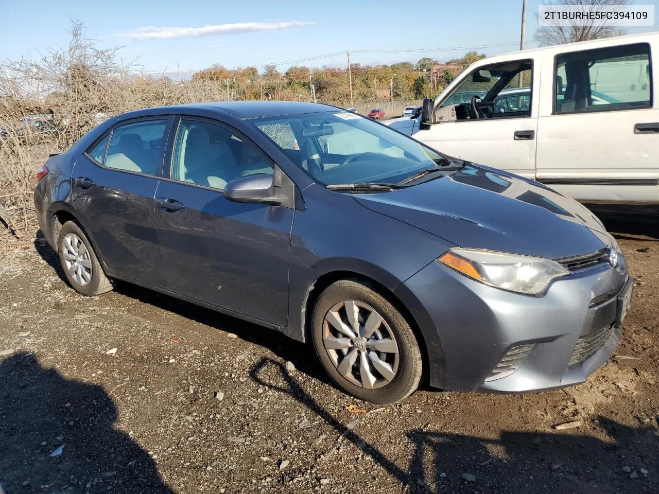 2015 Toyota Corolla L VIN: 2T1BURHE5FC394109 Lot: 80126984