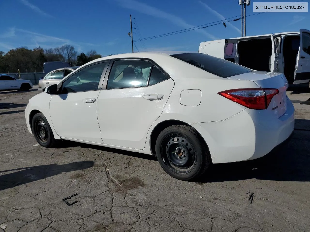 2015 Toyota Corolla L VIN: 2T1BURHE6FC480027 Lot: 80159804