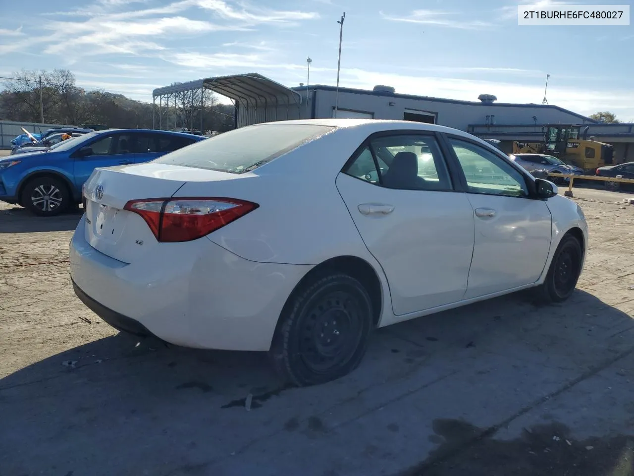 2015 Toyota Corolla L VIN: 2T1BURHE6FC480027 Lot: 80159804