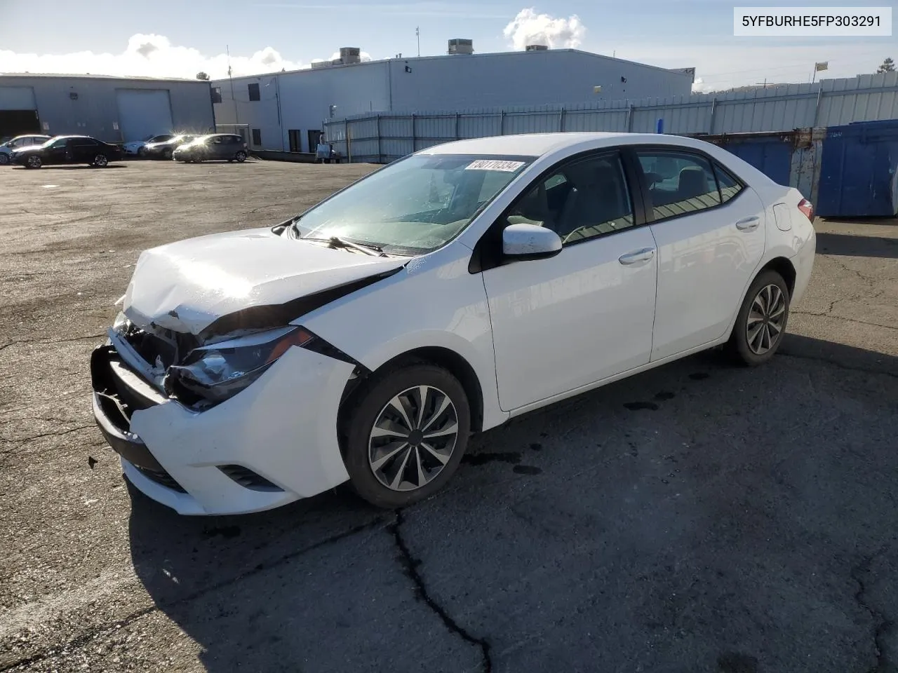 2015 Toyota Corolla L VIN: 5YFBURHE5FP303291 Lot: 80170334