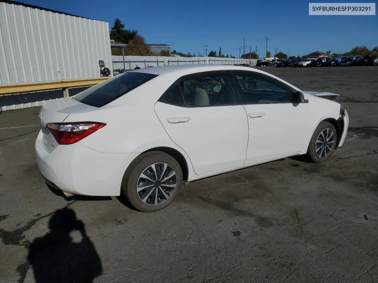 2015 Toyota Corolla L VIN: 5YFBURHE5FP303291 Lot: 80170334