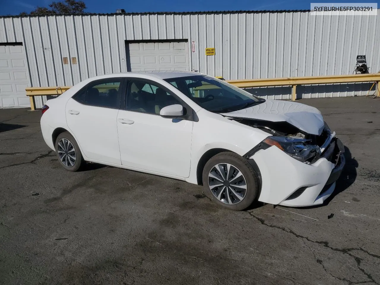 2015 Toyota Corolla L VIN: 5YFBURHE5FP303291 Lot: 80170334