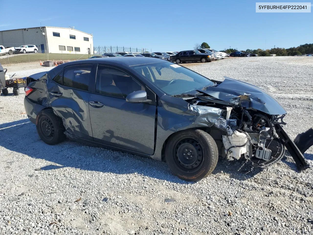 2015 Toyota Corolla L VIN: 5YFBURHE4FP222041 Lot: 80268224