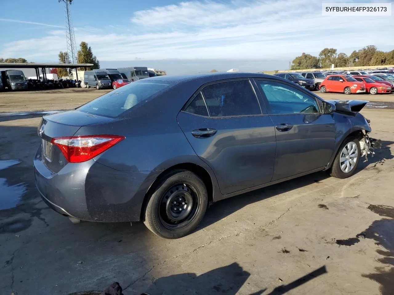 2015 Toyota Corolla L VIN: 5YFBURHE4FP326173 Lot: 80269034