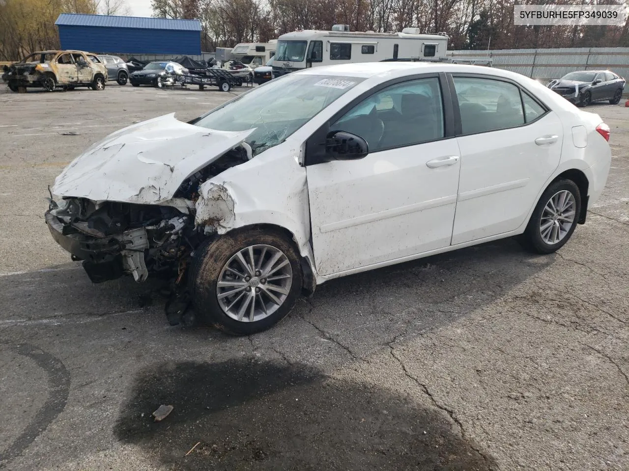 2015 Toyota Corolla L VIN: 5YFBURHE5FP349039 Lot: 80278614