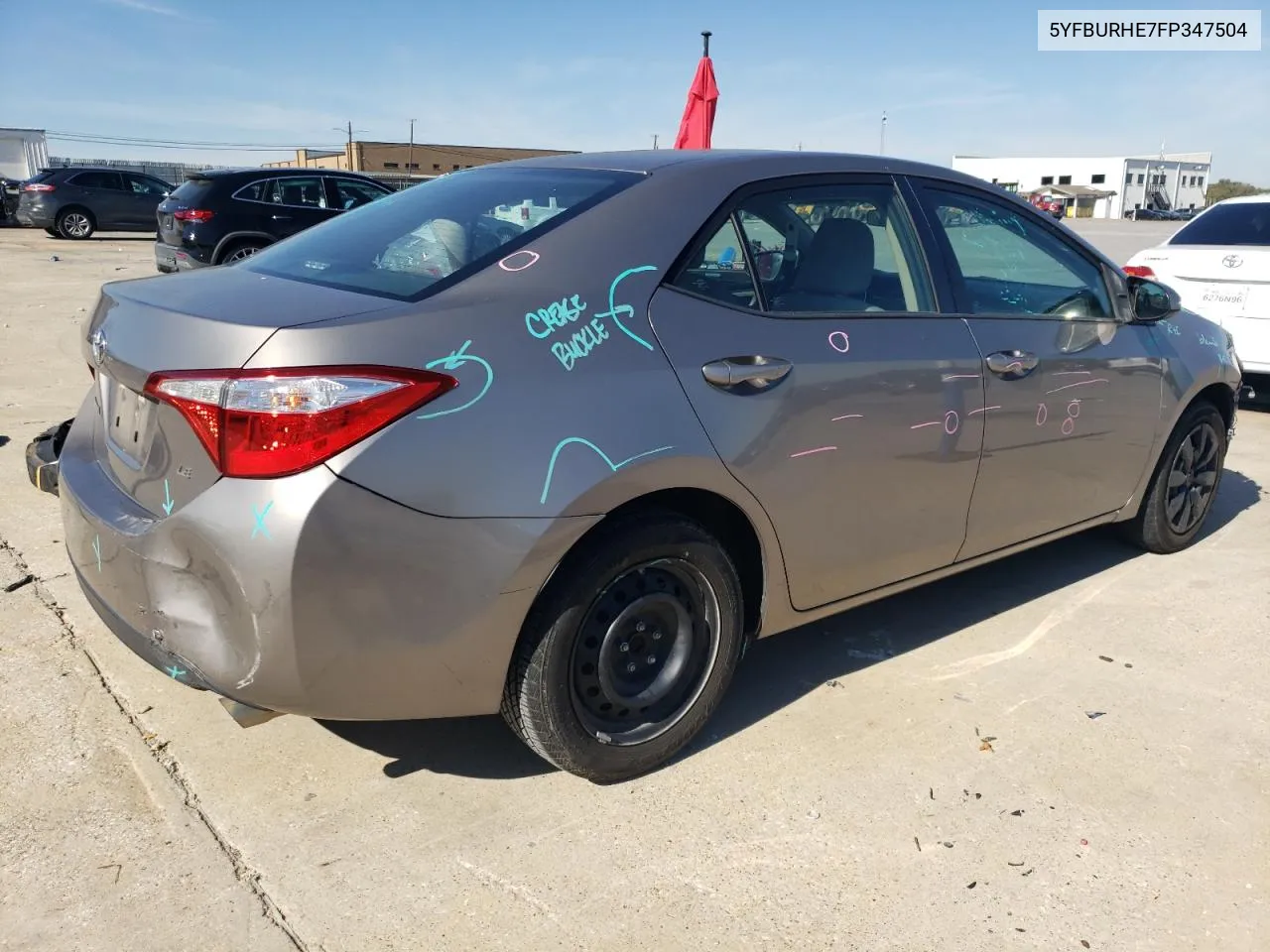 2015 Toyota Corolla L VIN: 5YFBURHE7FP347504 Lot: 80326374