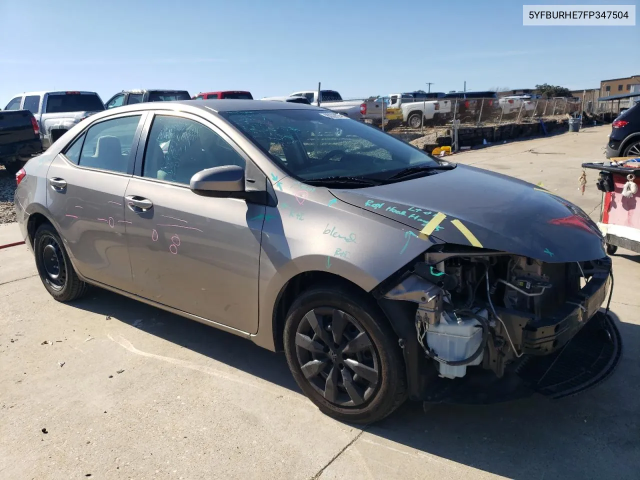 2015 Toyota Corolla L VIN: 5YFBURHE7FP347504 Lot: 80326374