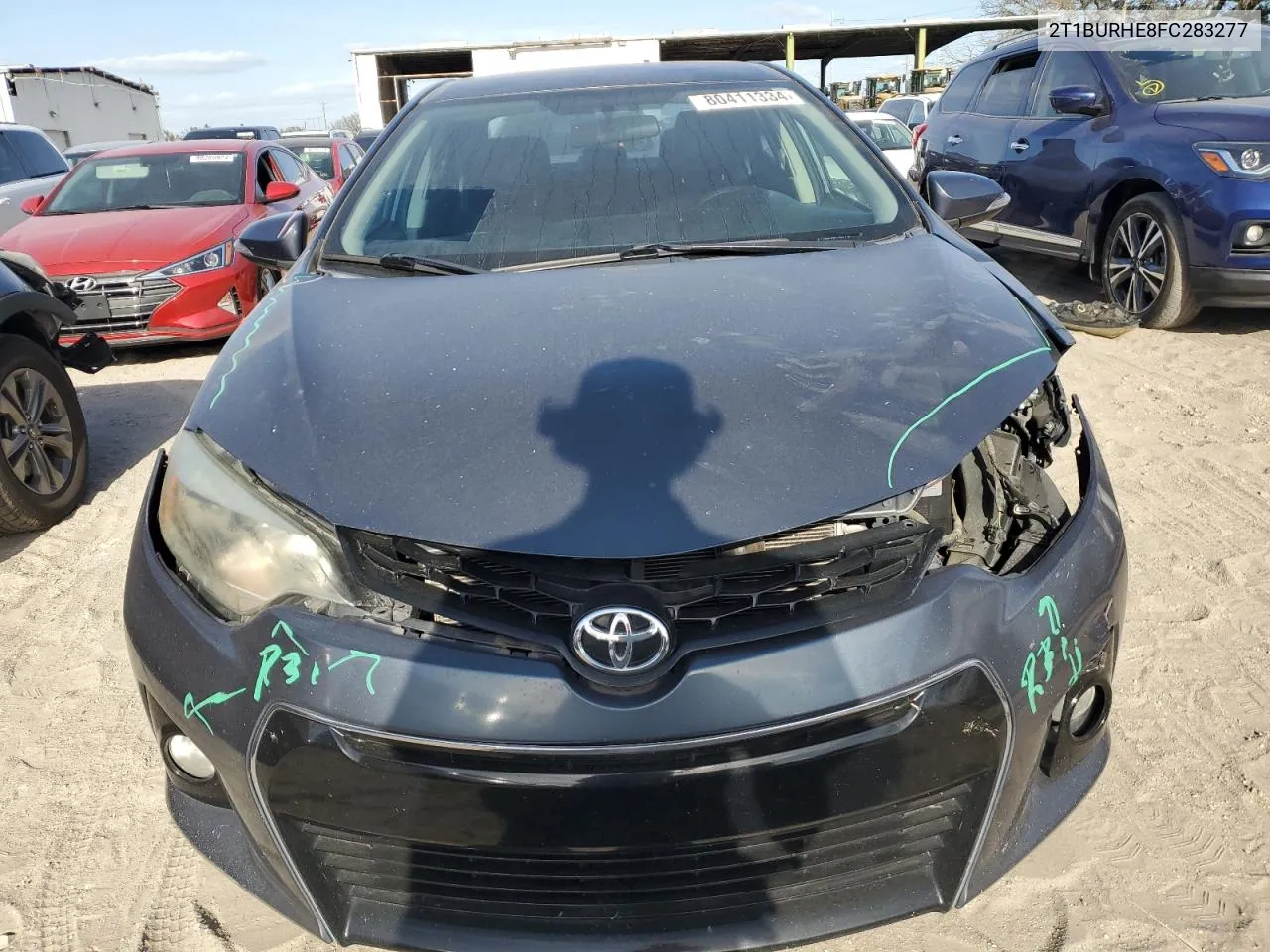 2015 Toyota Corolla L VIN: 2T1BURHE8FC283277 Lot: 80411334