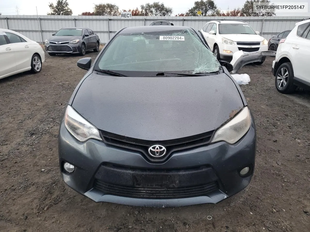 2015 Toyota Corolla L VIN: 5YFBURHE1FP205147 Lot: 80902204