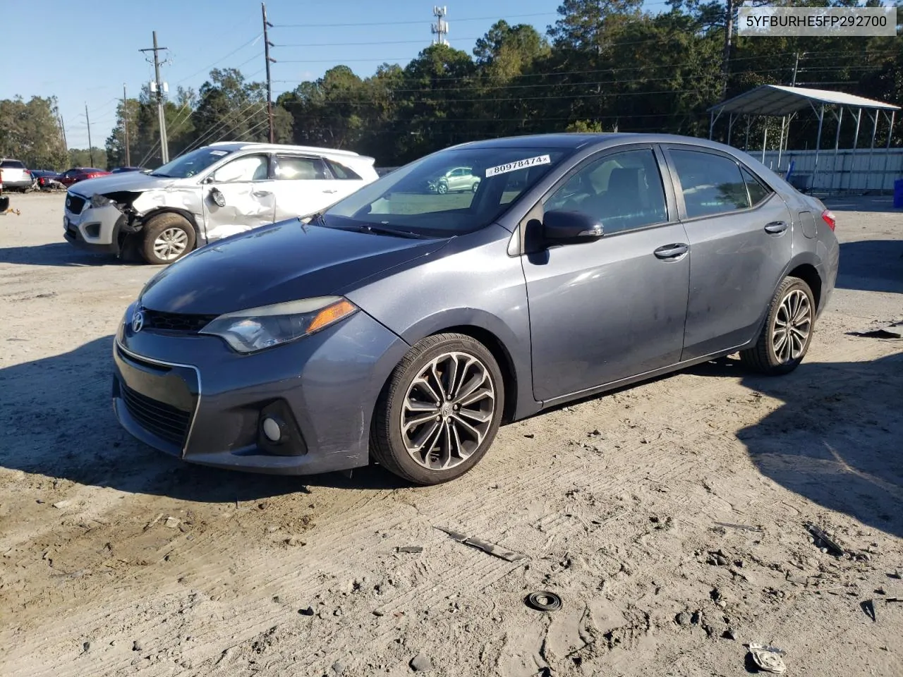 2015 Toyota Corolla L VIN: 5YFBURHE5FP292700 Lot: 80978474