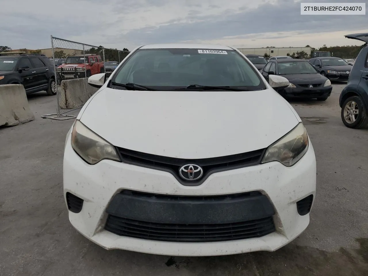 2015 Toyota Corolla L VIN: 2T1BURHE2FC424070 Lot: 81103964