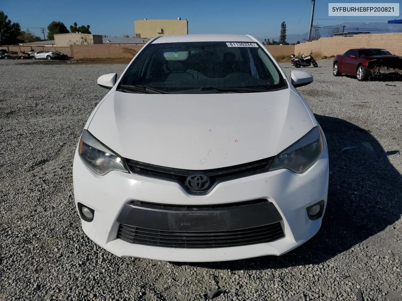 2015 Toyota Corolla L VIN: 5YFBURHE8FP200821 Lot: 81130334