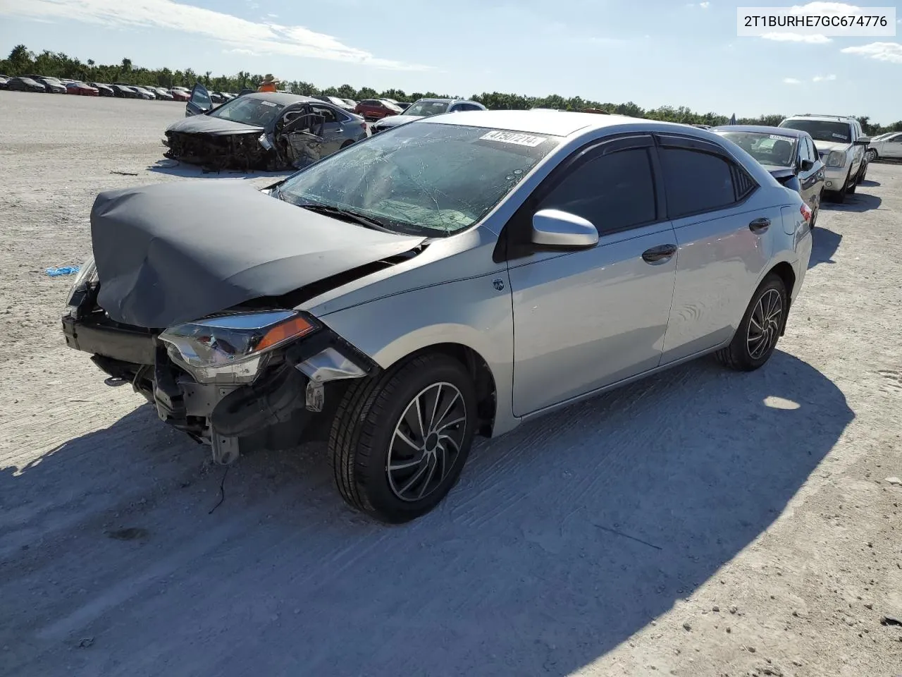 2016 Toyota Corolla L VIN: 2T1BURHE7GC674776 Lot: 47507214