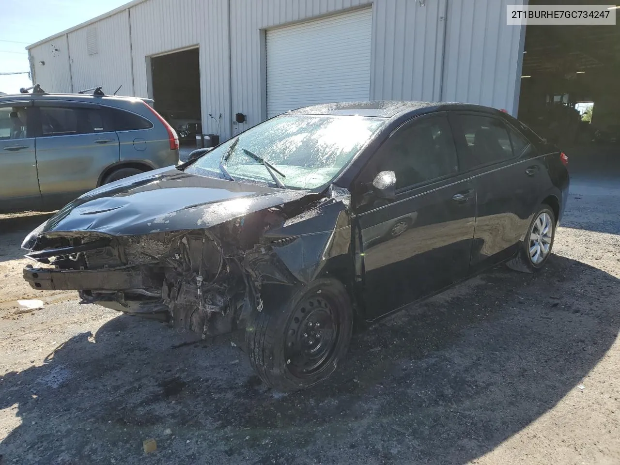 2016 Toyota Corolla L VIN: 2T1BURHE7GC734247 Lot: 47566414