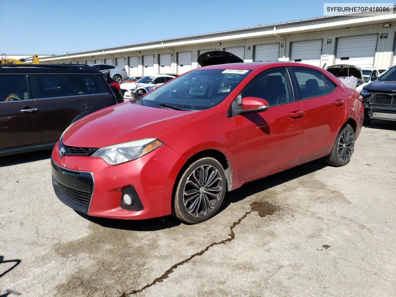 2016 Toyota Corolla L VIN: 5YFBURHE7GP418086 Lot: 51577384