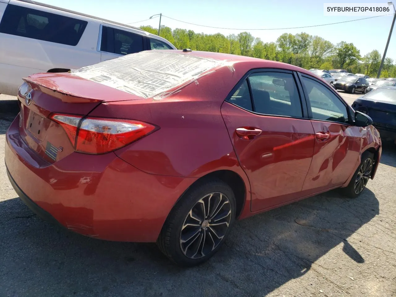 2016 Toyota Corolla L VIN: 5YFBURHE7GP418086 Lot: 51577384