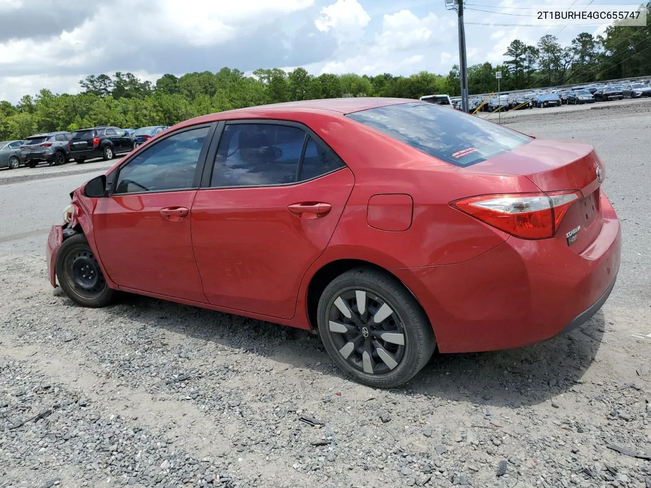 2016 Toyota Corolla L VIN: 2T1BURHE4GC655747 Lot: 57245444