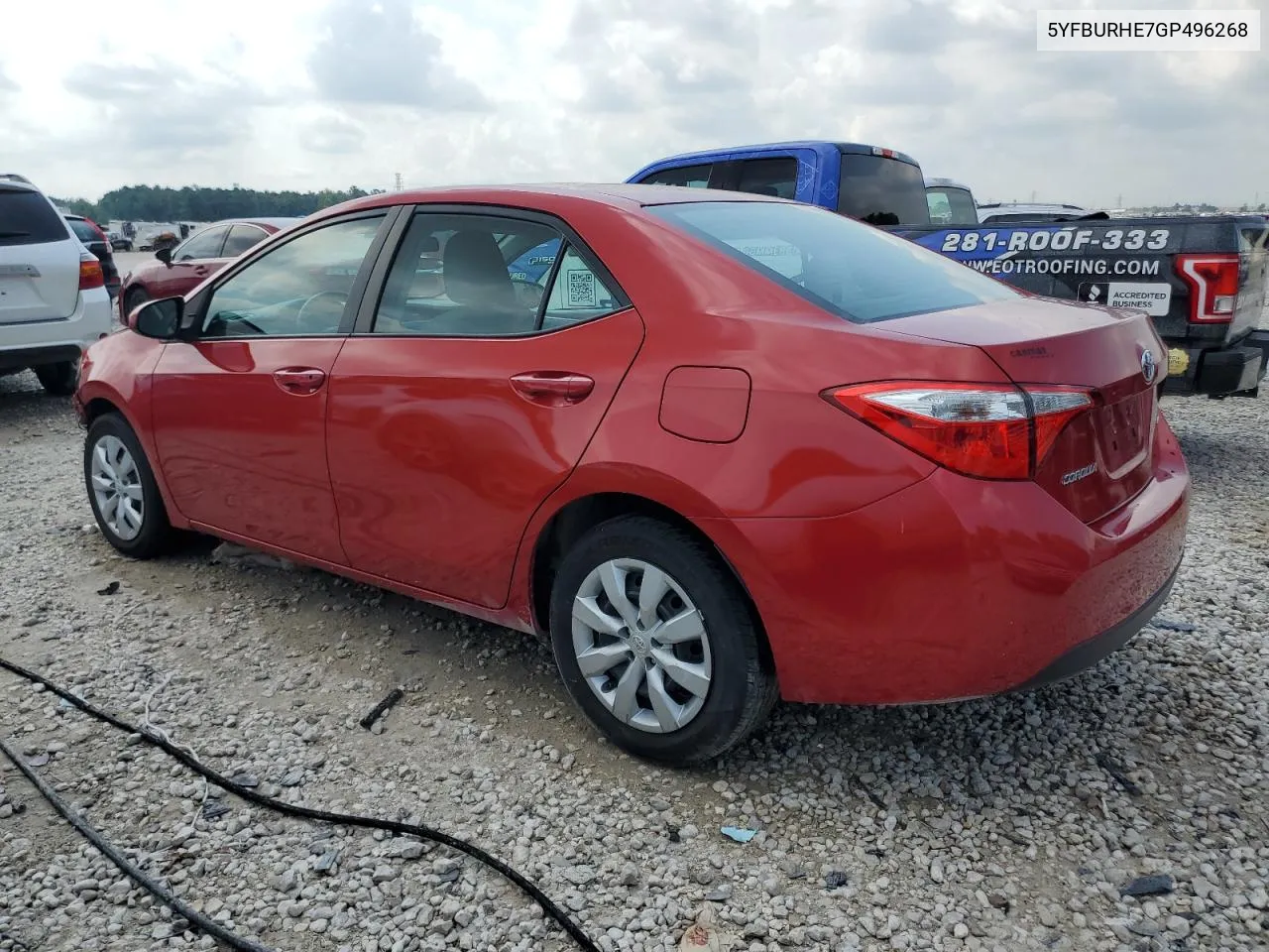 2016 Toyota Corolla L VIN: 5YFBURHE7GP496268 Lot: 57654574