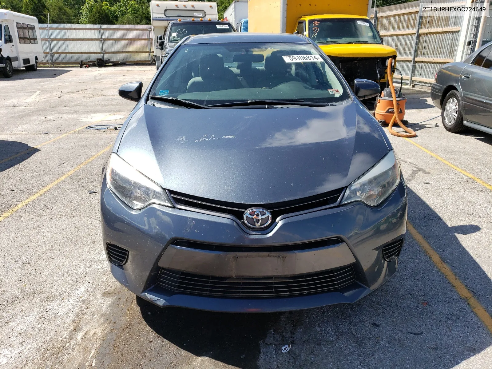 2016 Toyota Corolla L VIN: 2T1BURHEXGC724649 Lot: 59406814